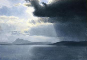 阿爾伯特 比爾施塔特 Approaching Thunderstorm on the Hudson River
